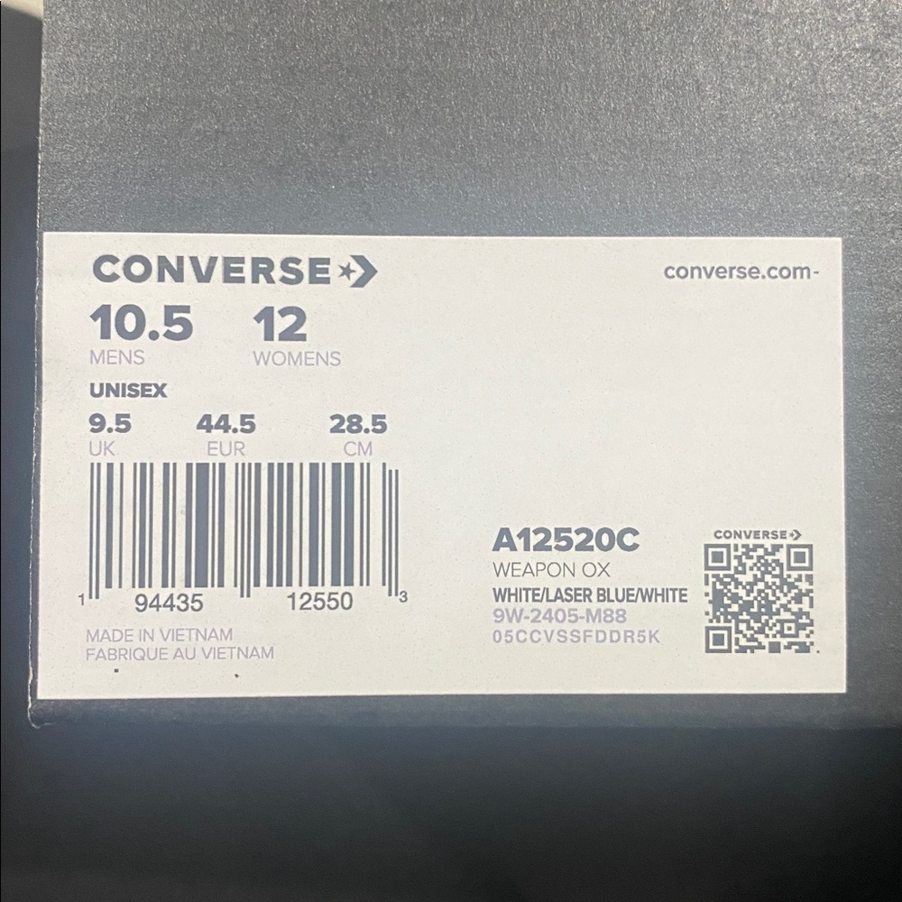Converse All Star Men's Blue White Sneaker
Unisex Men’s 10 1/2 & Women’s Size 12 - Picture 8 of 8